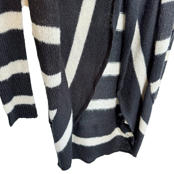 RD Style Black Stripe Cocoon Sweater Cardigan 65s736S1 Lagenlook Momcore - Picture 5 of 9
